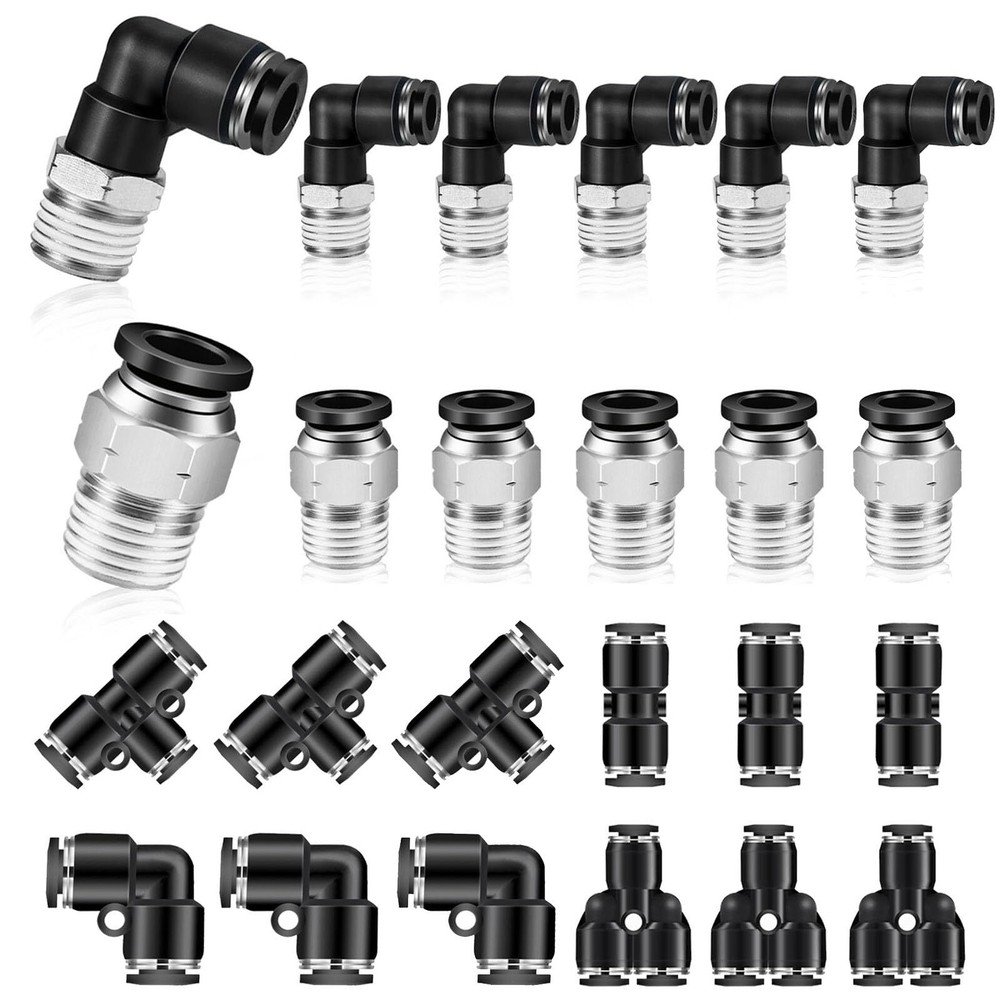 5/16 Push to Connect Fittings Kit – 5/16 Inch Tube OD x 1/8 Inch NPT Thread M…