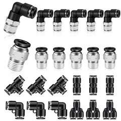 5/16 Push to Connect Fittings Kit – 5/16 Inch Tube OD x 1/8 Inch NPT Thread M…