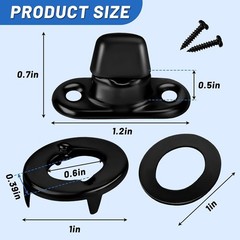 Marine Grade Twist Lock Fasteners 25 Sets Rustproof Coating Turn Button Eyelet