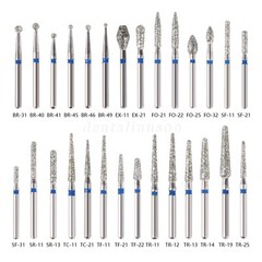50pcs Dental Ball Round Diamond Burs for High Speed Handpiece FG1.6mm BR-30C B/A
