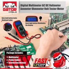 Digital Multimeter AC DC Voltmeter Ammeter Ohmmeter Volt Tester Meter 9V Power