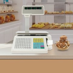 Commercial Label Printing Scale 30kg Capacity with Barcode Scanner Port