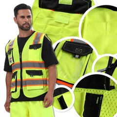 High Visibility Reflective Safety Vests for Men Women Work High Vis Vest