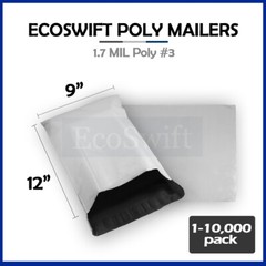 1-10000 9 x 11 “EcoSwift” Poly Mailers Envelopes Plastic Shipping Bags 1.70 MIL