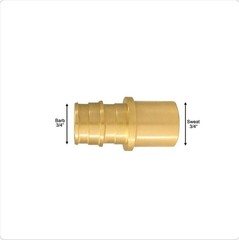 Lot of 10 Apollo Brass PEX-A 3/4″ x 3/4″ Male Sweat Adapter EPXMS3434