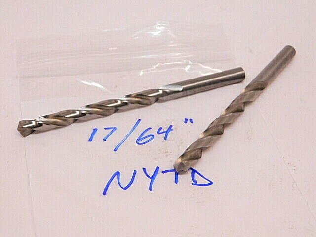 LIGHT USED NEW YORK USA 17/64″ JOBBER LENGTH TWIST DRILL .2656″