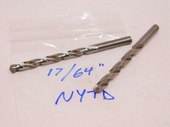 LIGHT USED NEW YORK USA 17/64″ JOBBER LENGTH TWIST DRILL .2656″