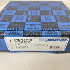 EDP 81115 6” Wire Wheel Brush 2”, 1-1/4″, 1″, 7/8″, 3/4″, 5/8″, 1/2″ 6000 RPM