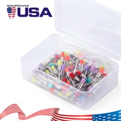 100 Brush Dental Nylon Materials Closure Latch Flat Type Rainbow Polishing Brush