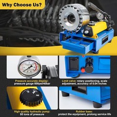 Hydraulic Hose Crimper Pipe Clamping Machine With 8 Sets Dies 10mm-30mm 5600KN