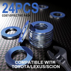 24PCS M12 Oil Drain Plug Gasket Aluminum Crush Washer for Toyota Lexus Scion