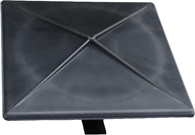 Square Light Pole Top Cap- Black Plastic