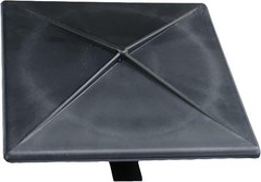 Square Light Pole Top Cap- Black Plastic