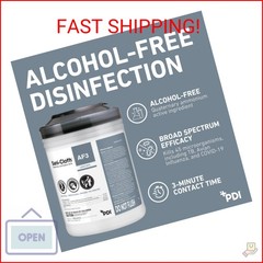 Sani-Cloth AF3, Surface Disinfecting Wipes, Fragrance Free, Alcohol-Free, Large