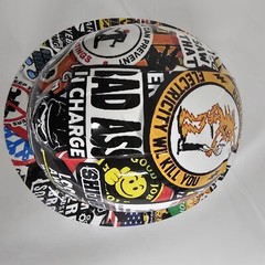 full brim hard hat custom hydro dipped IN BAD ASS CONSTRUCTION STICKER BOMB 💣