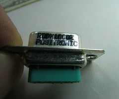 2 Positronic Mil Spec DSub Connectors DE-9, DB-9 Male, Gold Crimp Pins RD9M1000Z