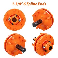 For Tractor PTO Slip Shafts, 1 3/8″ 6 Spline Smooth Round Ends Clutch