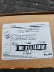 BOX OF 10 THOMAS & BETTS LT100M 1 INCH STRAIGHT CONNECTORS T141690