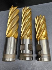 US MADE! 2″ Cobalt & HS End Mill Lot Square Roughing Corner Radius Machinist