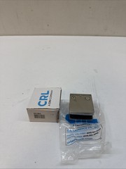 CRL Brushed Stainless Z-Series Square Type Flat Base Clamp Z912BS for 1/2″ Glass