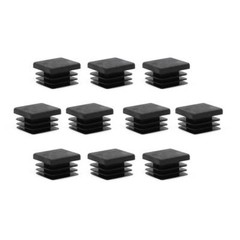 10PCS 1″ Inch Square Plastic End Cap Tubing Hole Post Plug 1 inch 1×1 Post Tube