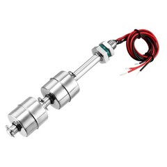 Vertical Stainless Steel Dual Ball Tank Liquid Level Sensor Float Switch 135mm