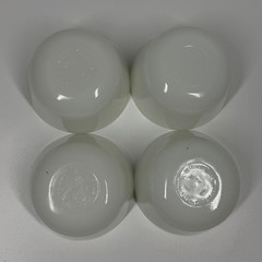 Vintage Anchor Hocking #453 Milk Glass Ramekin Custard Bowls Set of 4