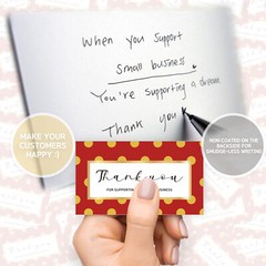 Thank You Cards Small Business (3.5 x 2 Inches – 100 pcs, 300GSM) by Modern 5th