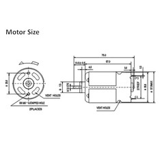 RS550 18V High Speed DC Motor 14 Teeth 9.5mm Gear for Electric Drill Saw Drivers