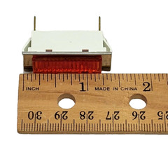 (1x) Solico – Amber – Rectangular Incandescent Indicator Light – .250″ QC
