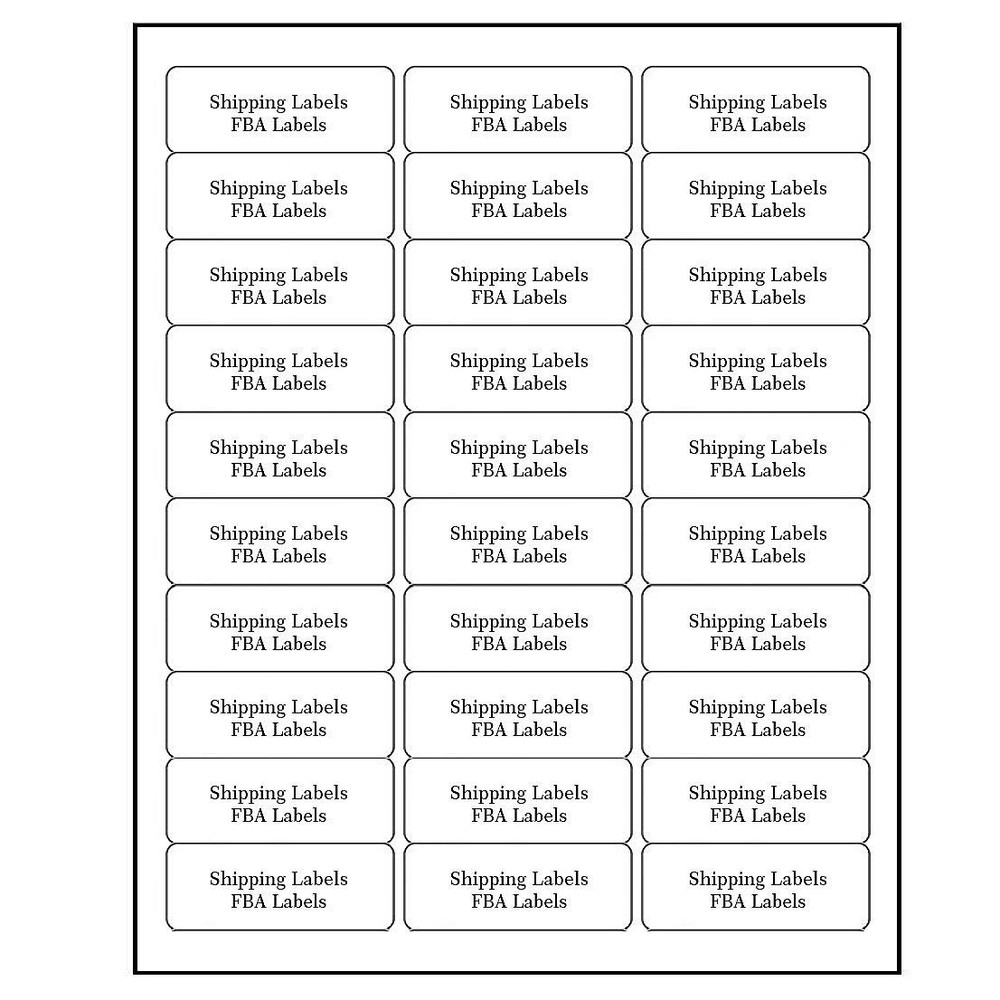 Etiquetas de dirección impresoras inyección de tinta, 2,5 cm x 6,7 cm paquete