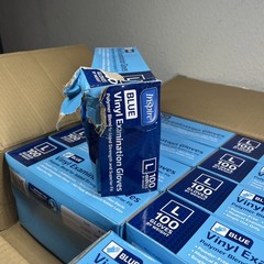 Nitrile-Vinyl Blend Gloves Disposable Latex Free Multipurpose Blue Large-1000
