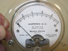 Vintage Western Electric KS-14507-L18 DC Amps Panel Meter Triplett 321-L B8625