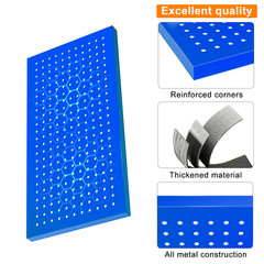 4 Pack Metal Pegboard Panels 24″ x 12″ Heavy Duty Steel Pegboard Wall Organizer
