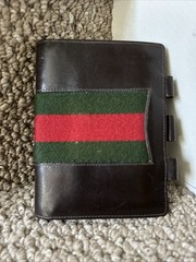 Vintage 1974 Gucci Brown Leather Mini Agenda/Wallet Made In Italy /No Pen