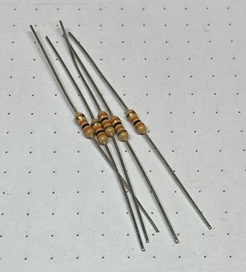 30 K Ω, 250 mW, 5%, Carbon Film Axial Resistor, Yageo Brand, 5 Each