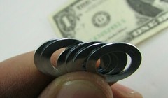 Lot 200 Thin Steel Shim Flat Washer .618″ OD x .392″ ID x .022 Thick Zinc Spacer