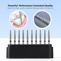 AZDENT Dental Diamond Burs Super Coarse Black FG 1.6mm for High Speed Handpiece