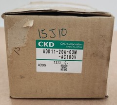 *NEW* CKD ADK11-20A-03M-AC100V Solenoid Valve ADK11-20A Air Water Oil + Warranty