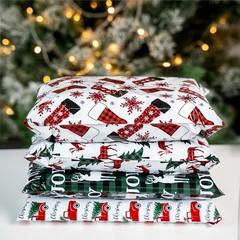 80 Pcs Christmas Poly Mailer Set Festive Shipping Bags Candy Cane Buffalo Pla…
