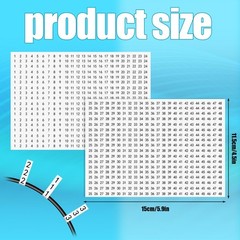 42 Pcs 0.2 x 1.4 Inches Wire Marker Book for Cable Management Synthetic Adhes…