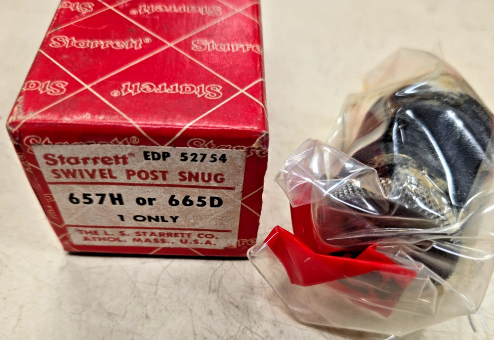 Starrett 657H, K, L 3/8” Swivel Post Snug Clamp Dial Test Indicator Base 665D