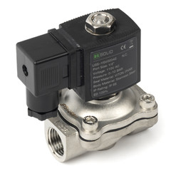 U.S. Solid 1/2 inch Stainless Steel Solenoid Valve VITON Seal 110V AC NC 145 psi