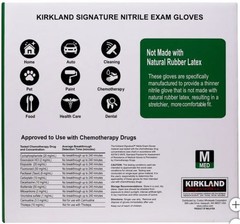 Kirkland Signature Nitrile Exam Gloves, 400-count, Size Medium NEW