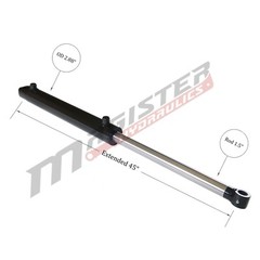 Hydraulic Cylinder Welded Double Acting 2.5″ Bore 18″ Stroke Tang WTG 2.5×18 NEW