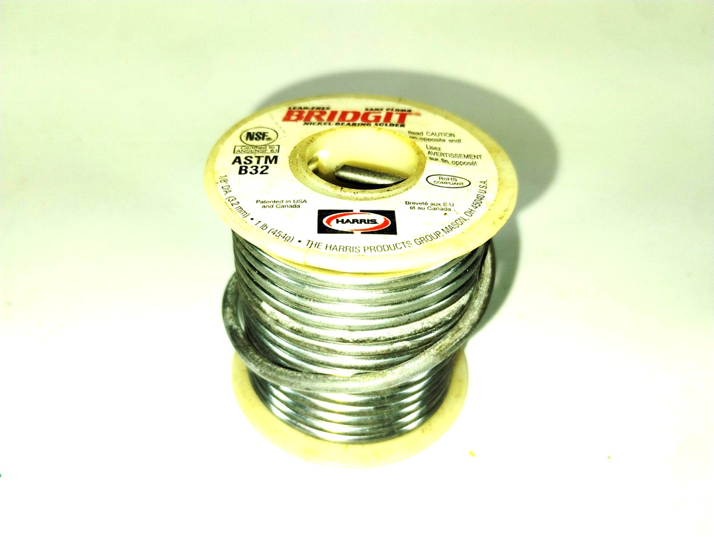 Harris BRIDGIT Nickel-Bearing Solder, Used, 13.9 Oz Total.