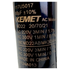 Secop 117U5017 Start Capacitor 80uF 125V for Danfoss Compressor SC12MLX.2 802264