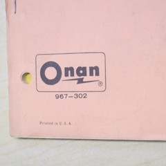 ONAN J60 J120 SERIES INDUSTRIAL ENGINE Repair Shop Major Service Manual book 60