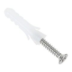 4/8pcs Flat head Self-tapping Screws w Expansion Tube for Hanging Picture Frames
