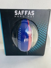 Saffas Carbon Fiber Hard Hat Full Brim Goggles Safety Helmet 6-Pt Suspension NIB